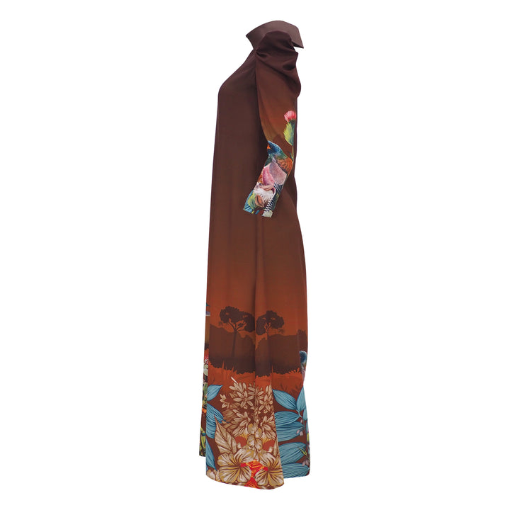 Central Park Brown agnez long dress (7048649146391)