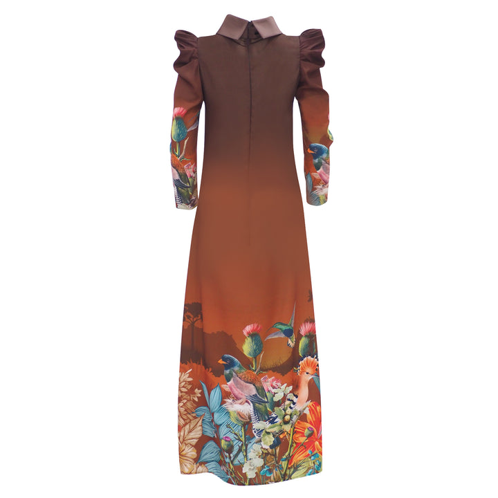 Central Park Brown agnez long dress (7048649146391)