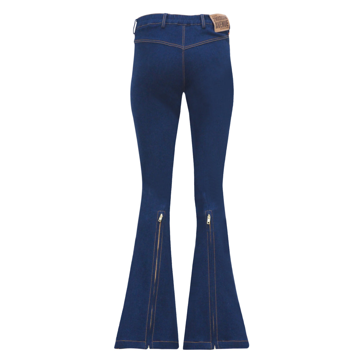 Plaid Red Signature Denim Bell Bottom (6969674006551)