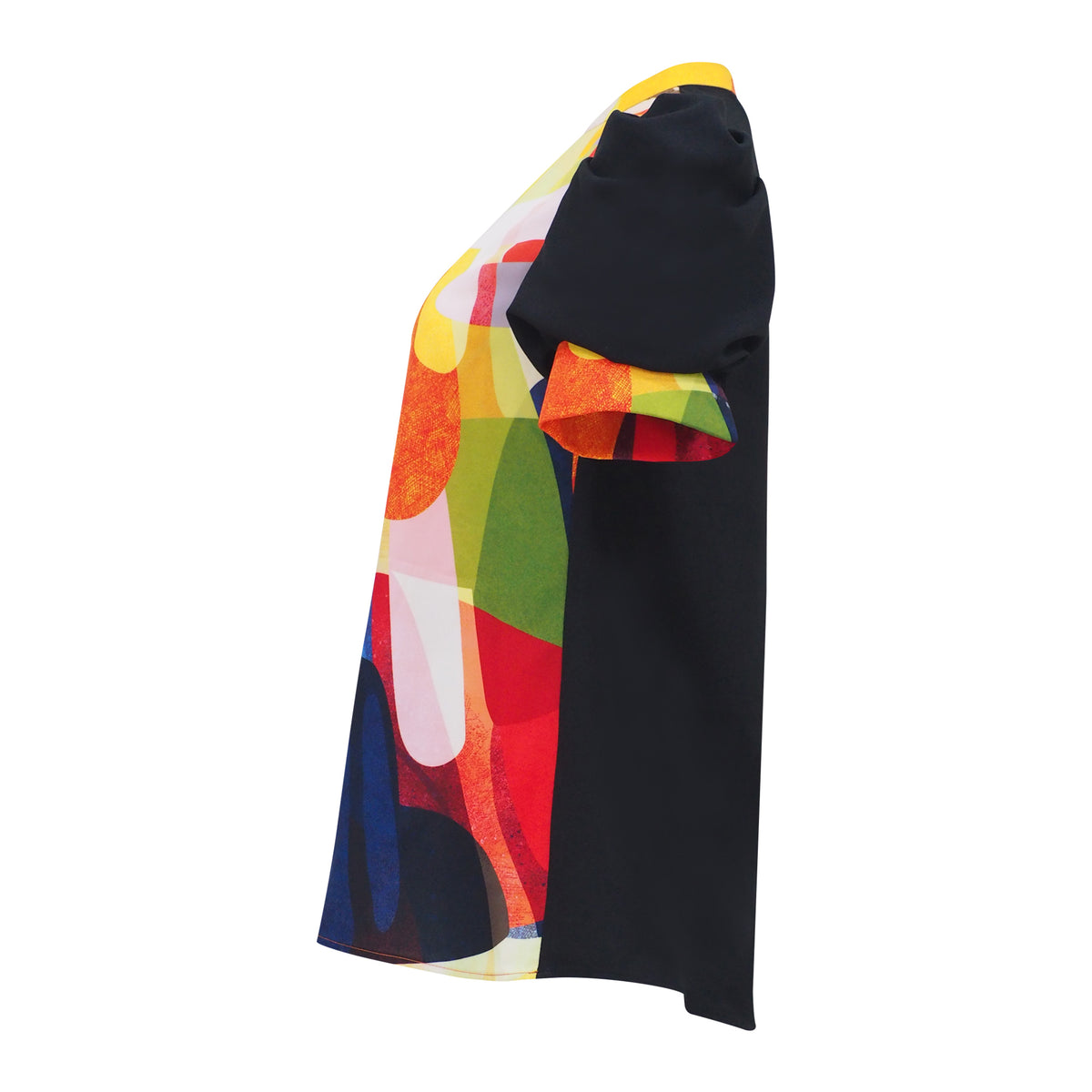 Becoming Abstract Agnez Black T-Shirt (6962827395095)