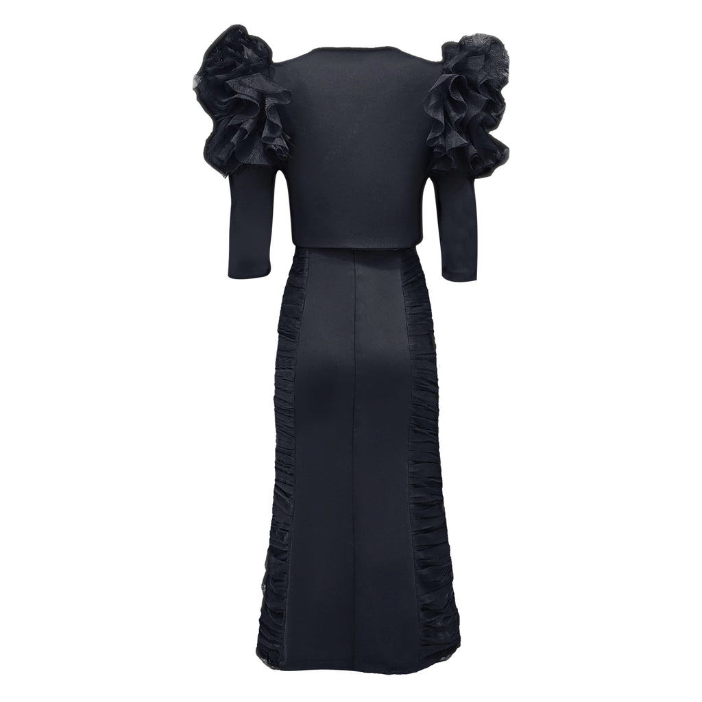 Central Celebration stasi medium black bolero set dress (6992873390103)