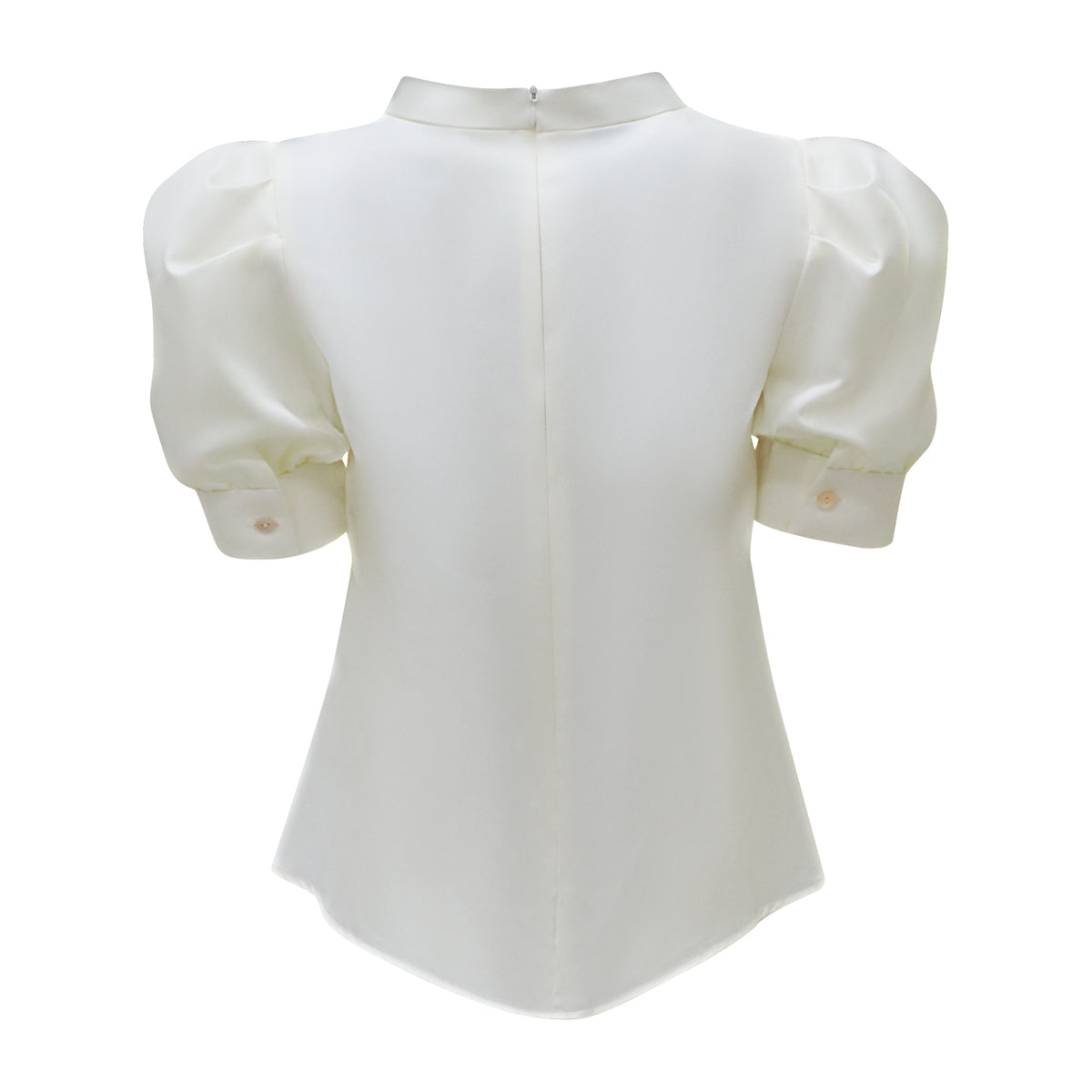Agnez White Silk T-Shirt (7036529278999)