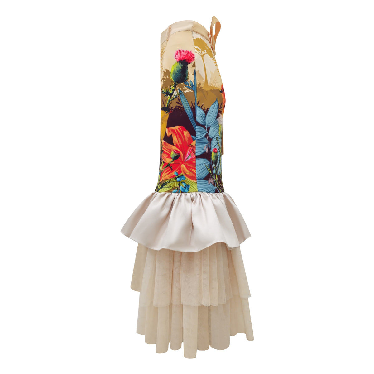Central Park Beige Gold carrie long skirt (7045665030167)