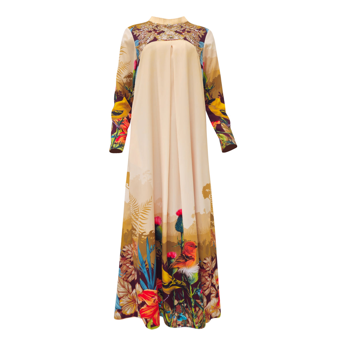 Central Park Beige Gold irana dress (7045644320791)