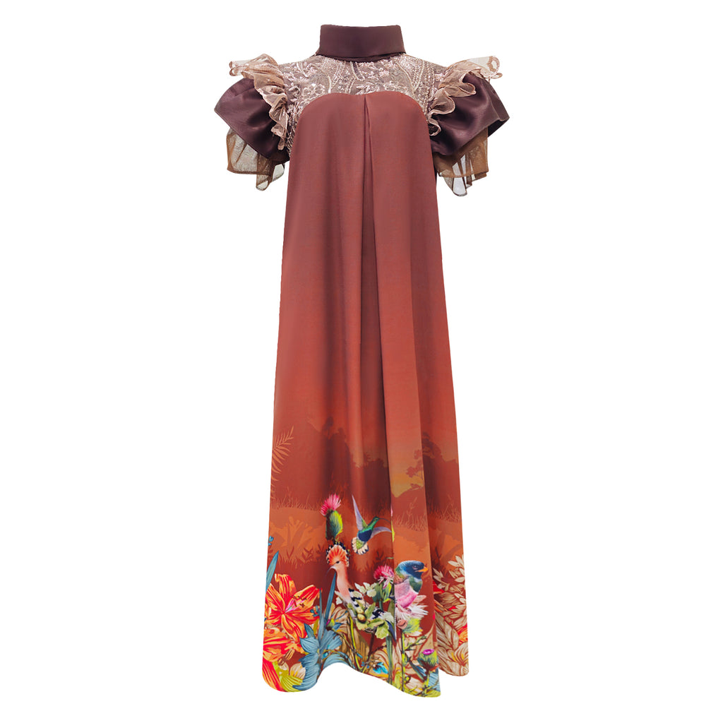 Central Park Brown Irana lace dress (7065746145303)