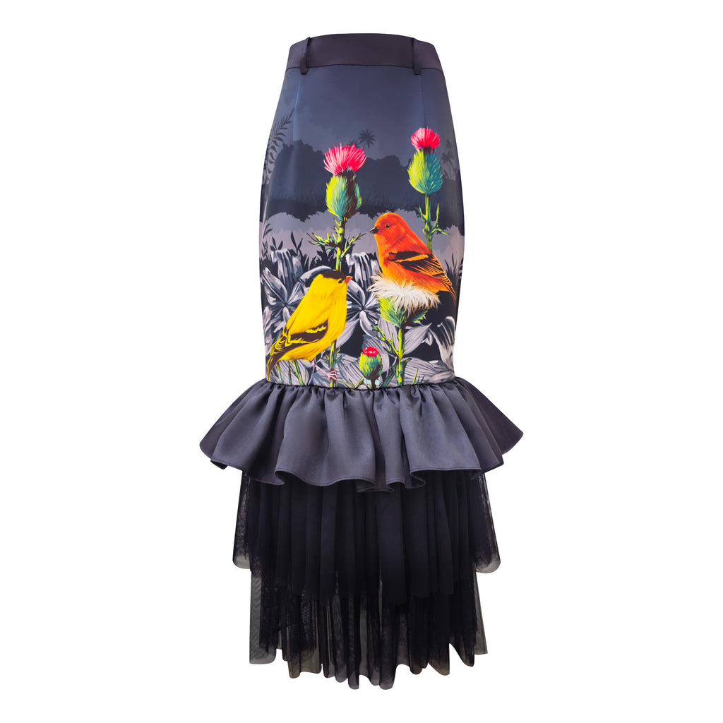 Central Park black carrie long skirt (7054471462935)
