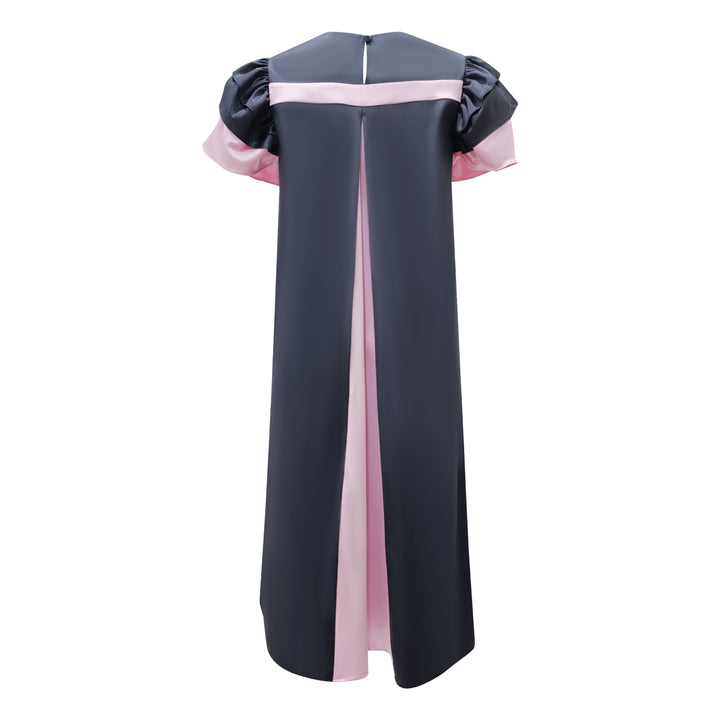 Central Abstract Pink Tango long dress (7118317846551)