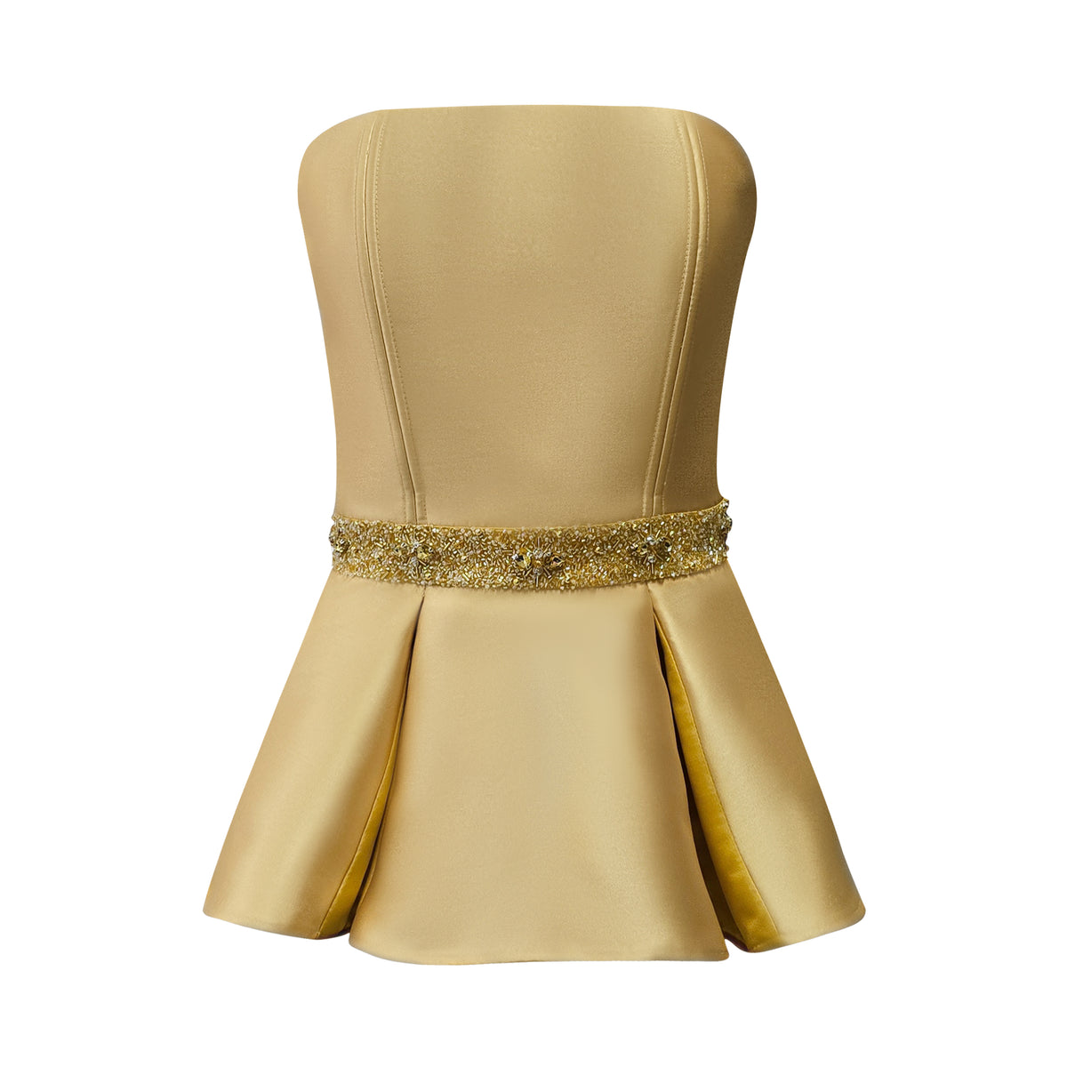 Central Gold New Set Sleveless Dress (7183672672279)