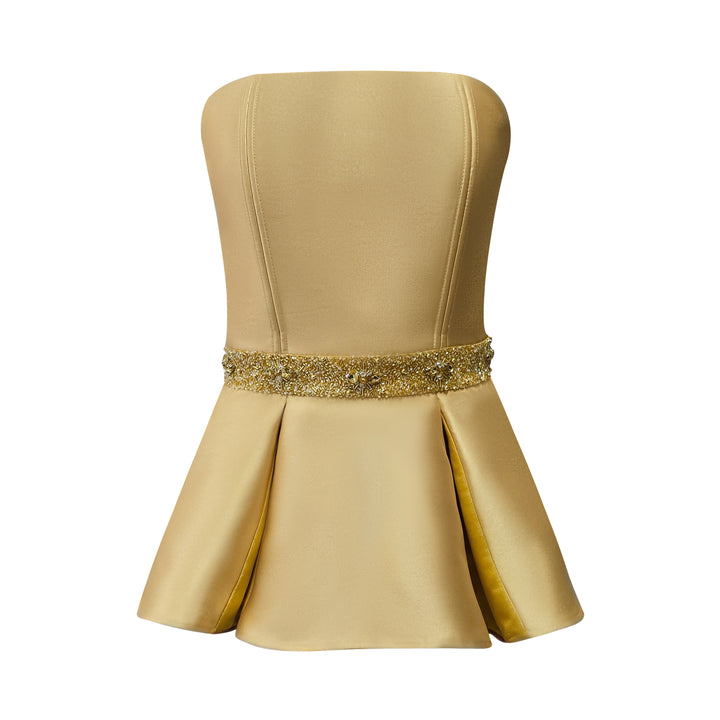 Central Gold New Set Sleveless Dress (7183672672279)