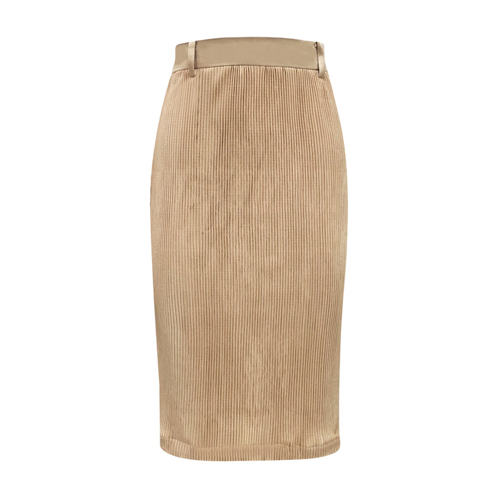Central Gold plisket skirt (7260268855319)
