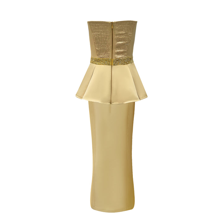 Central Gold New Set Sleveless Dress (7183672672279)