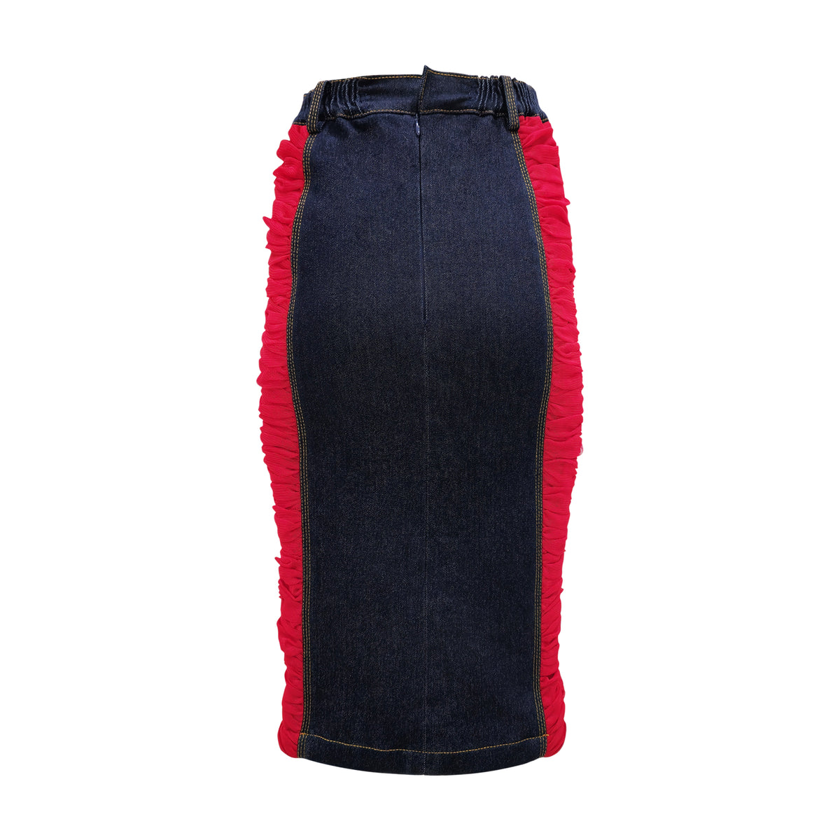 Central Celebration denim gangsta red skirt (7285561131031)