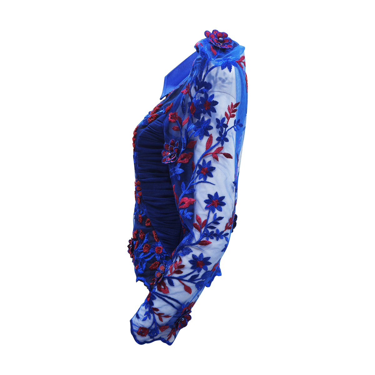 The Canvas miranda brocade blue top (7316827045911)