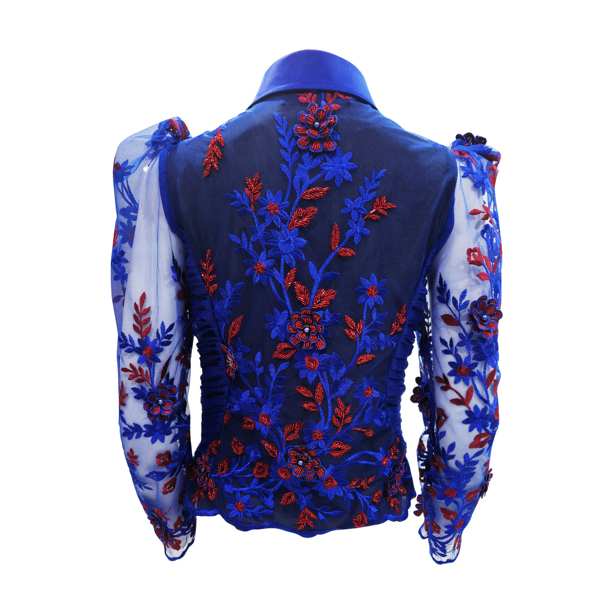 The Canvas miranda brocade blue top (7316827045911)