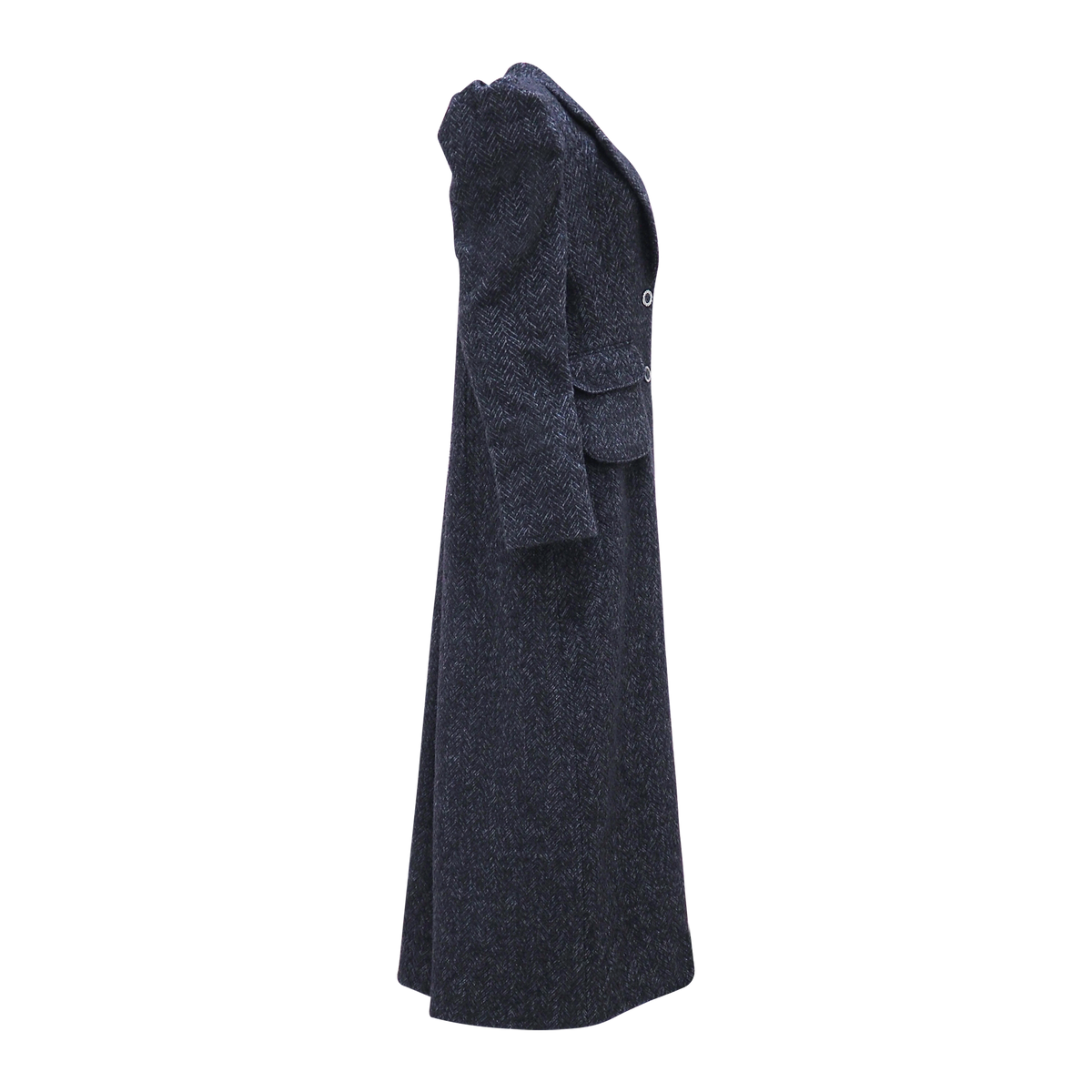 L'amour in Black Wool Long Blazer (6617985810455)