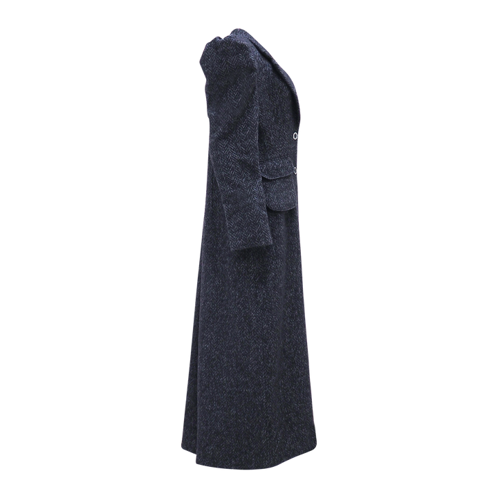 L'amour in Black Wool Long Blazer (6617985810455)
