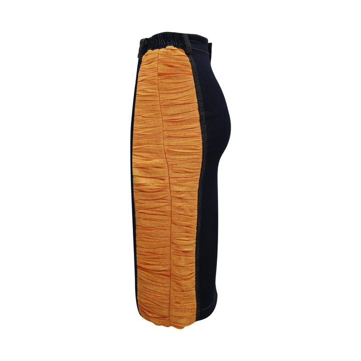 The Canvas pencil skirt with tulle (7316825047063)