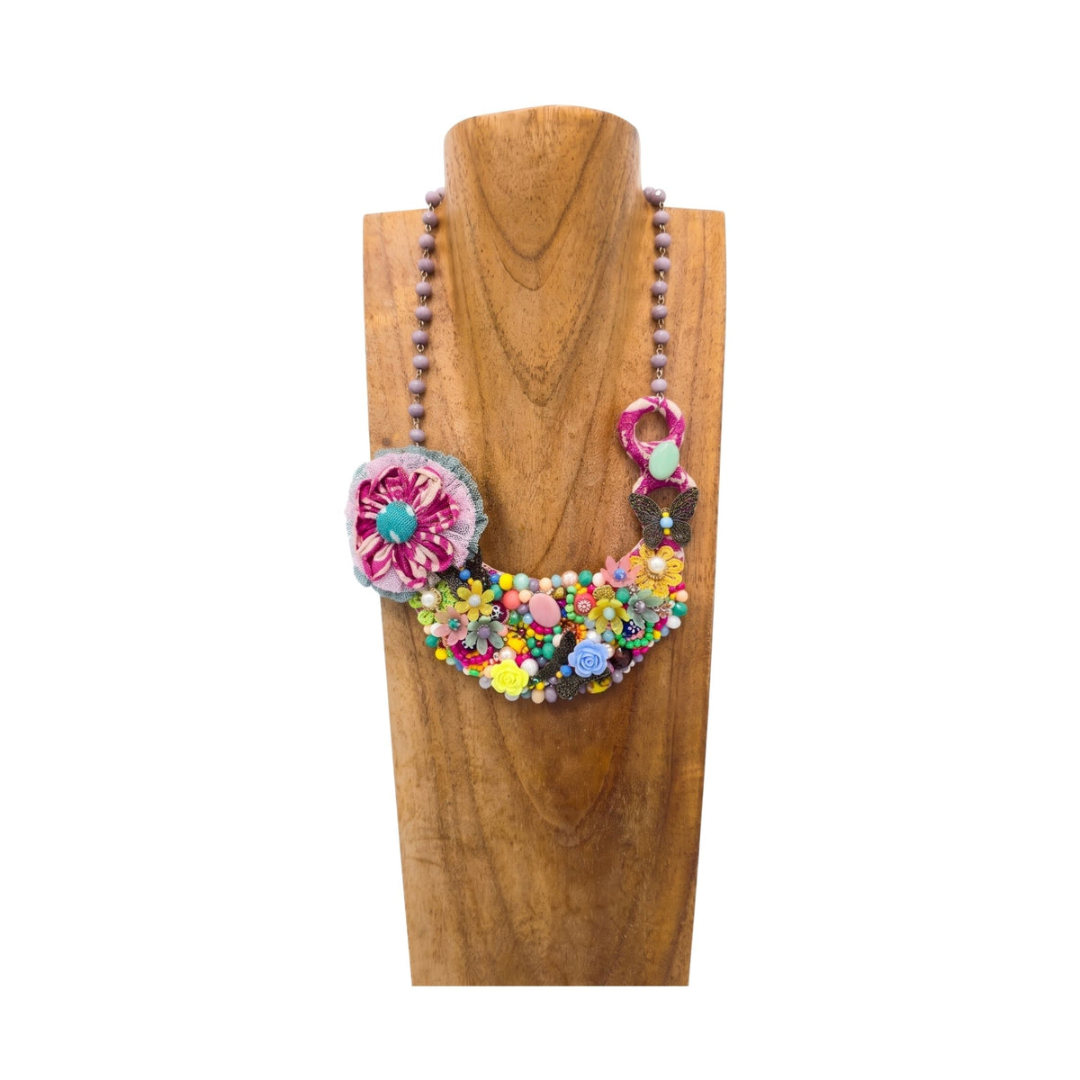 Batik Candy Bloom Necklace - 2MADISONAVENUE.COM