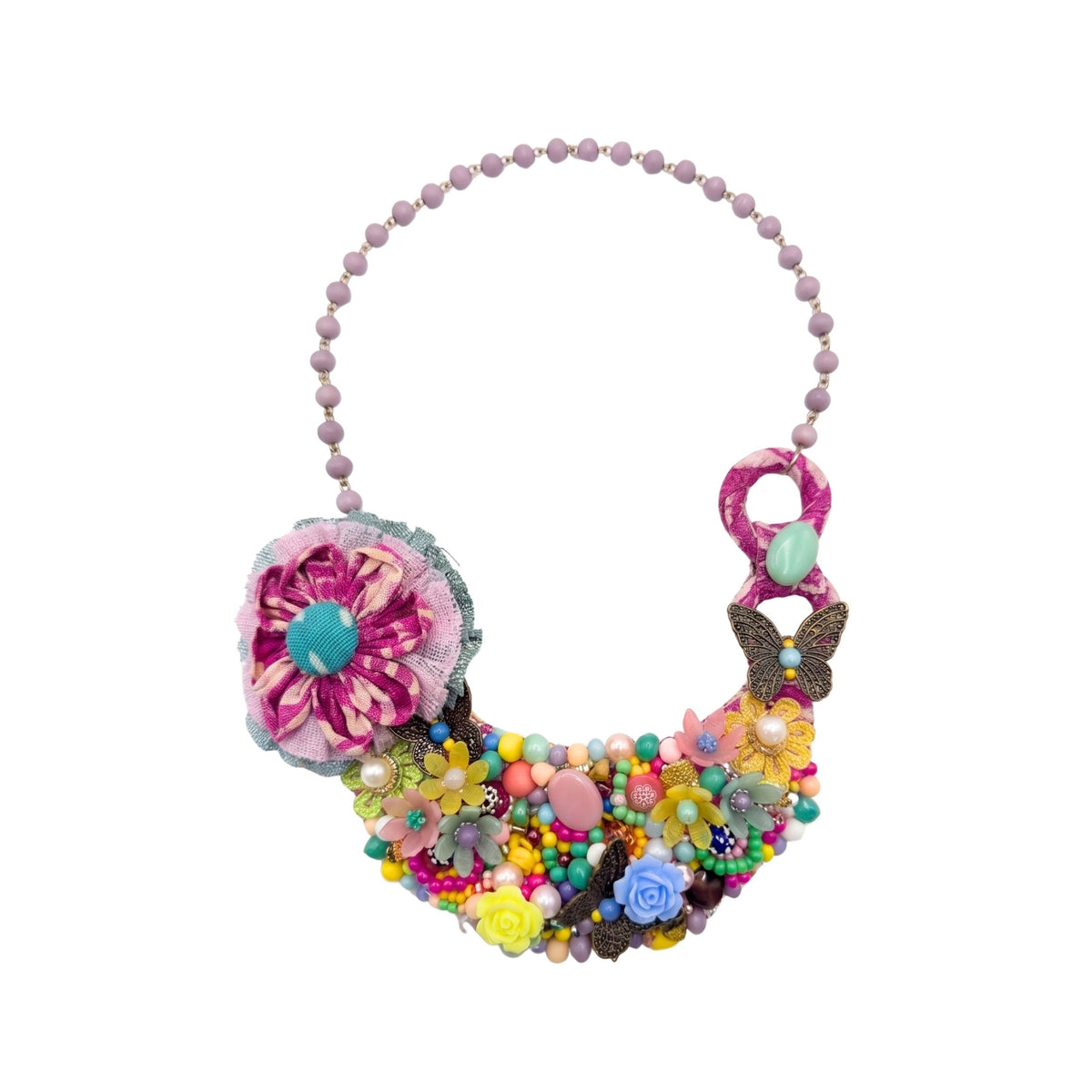 Batik Candy Bloom Necklace - 2MADISONAVENUE.COM