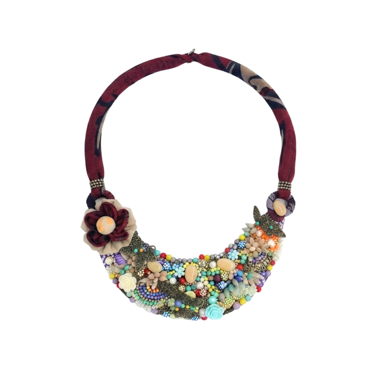 Batik Candy Bloom Necklace - 2MADISONAVENUE.COM