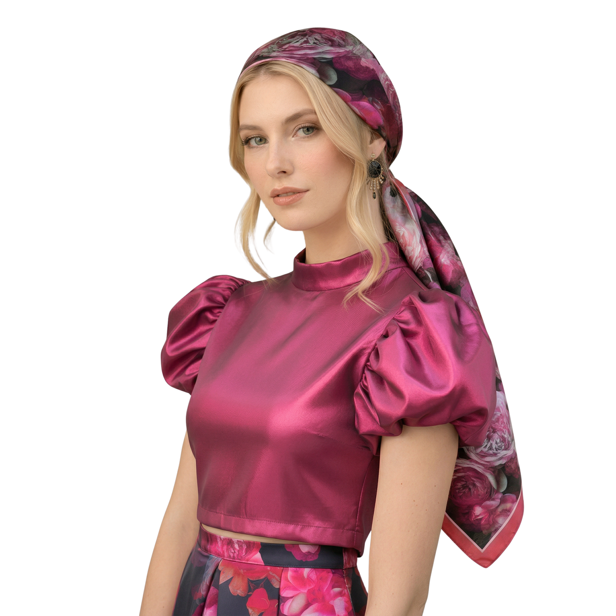 Becoming Night Rose Hijab Pink Scarf - 2MADISONAVENUE.COM
