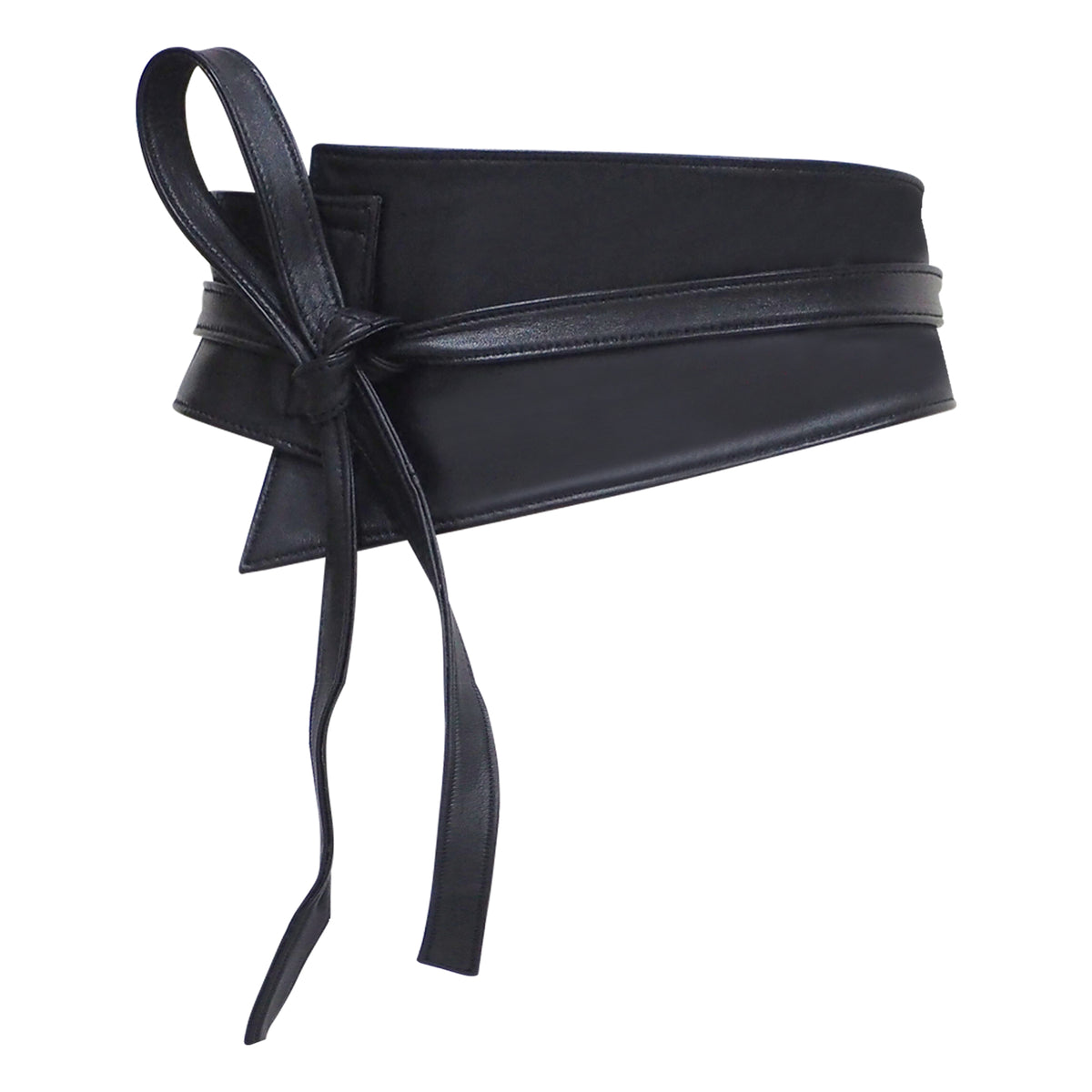 Authentic Leather Obi Belt in Black (6949151014935)
