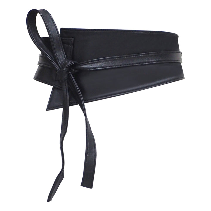 Authentic Leather Obi Belt in Black (6949151014935)