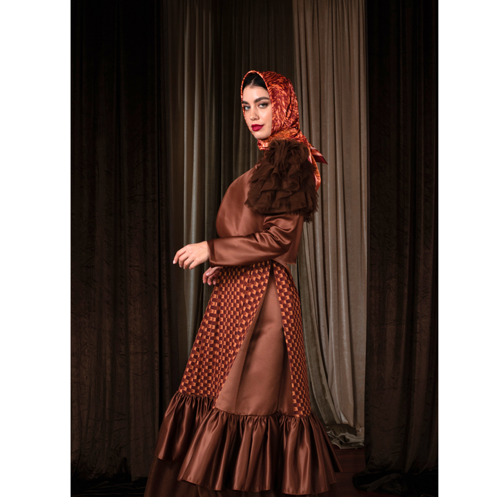 BonitaGo Brown new hasna twin set dress - 2MADISONAVENUE.COM