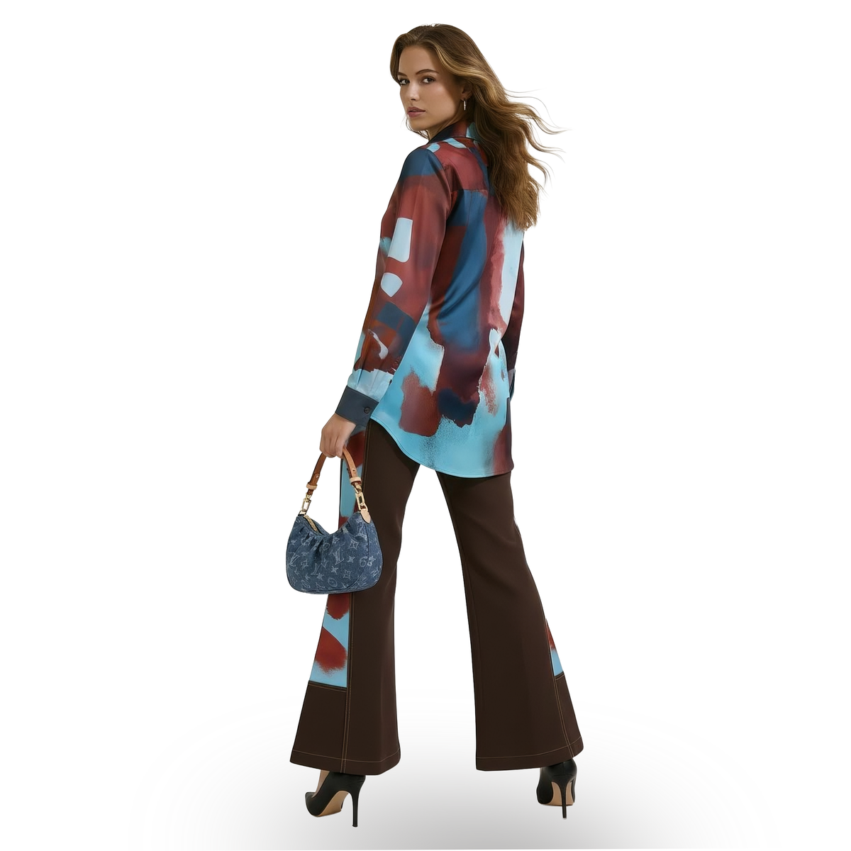 Bonita AP Brown loose shirt F/P - 2MADISONAVENUE.COM