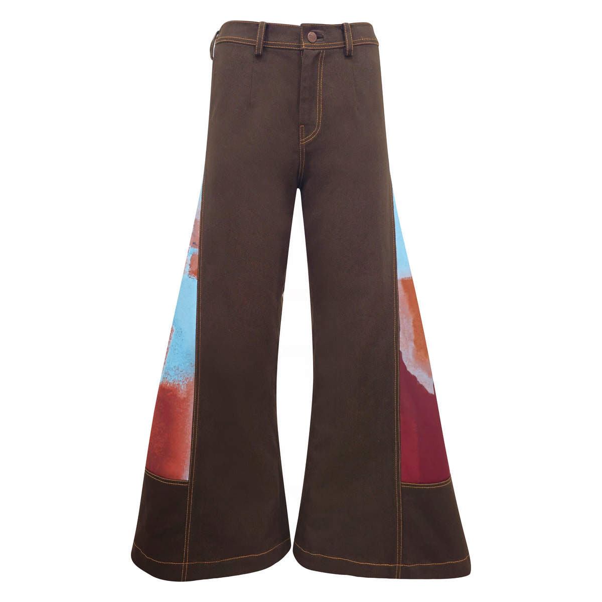 Bonita AP Brown cullote denim pant - 2MADISONAVENUE.COM