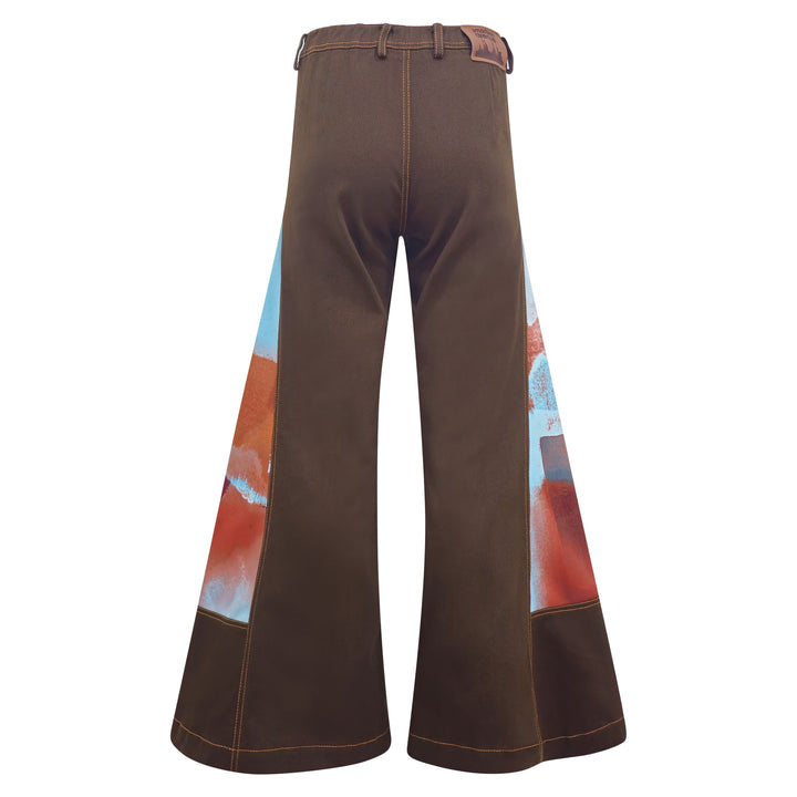 Bonita AP Brown cullote denim pant - 2MADISONAVENUE.COM