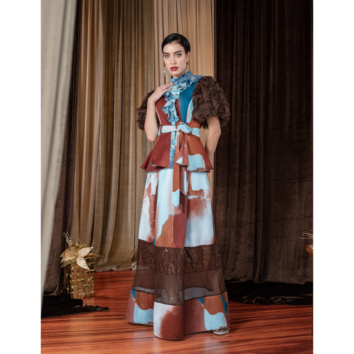 Bonita AP Brown jennifer long skirt - 2MADISONAVENUE.COM