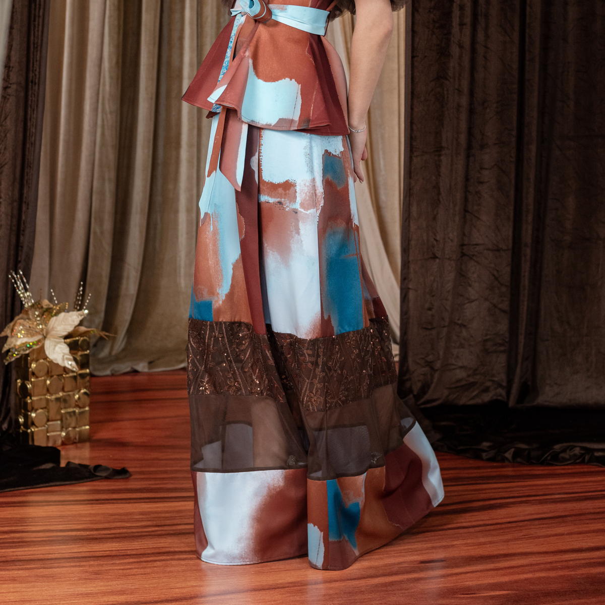 Bonita AP Brown jennifer long skirt - 2MADISONAVENUE.COM