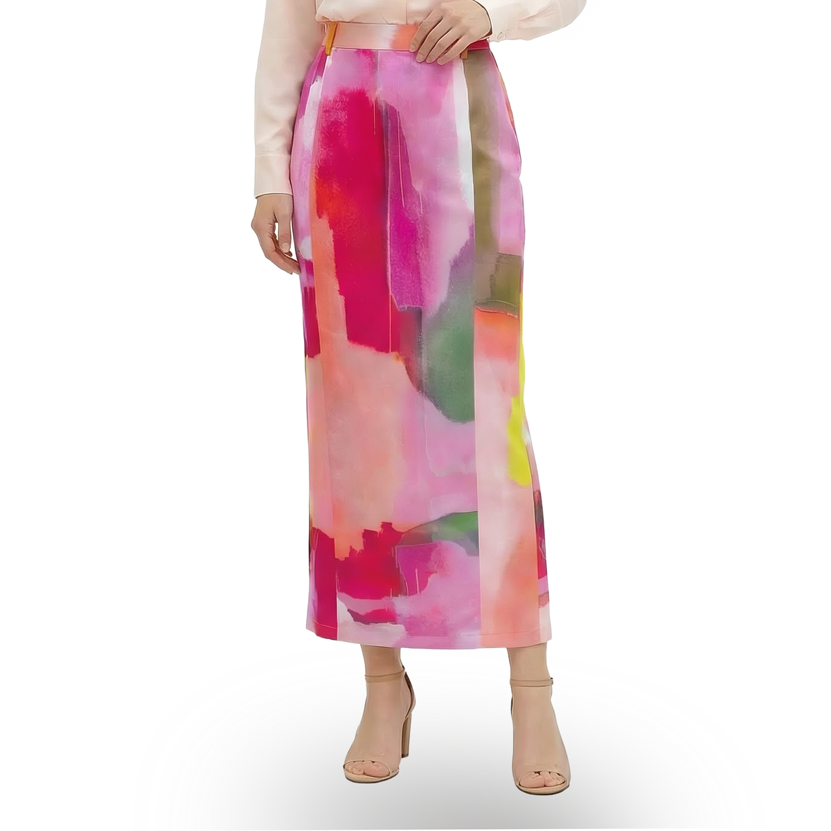 Bonita AP Pink pencil long skirt - 2MADISONAVENUE.COM