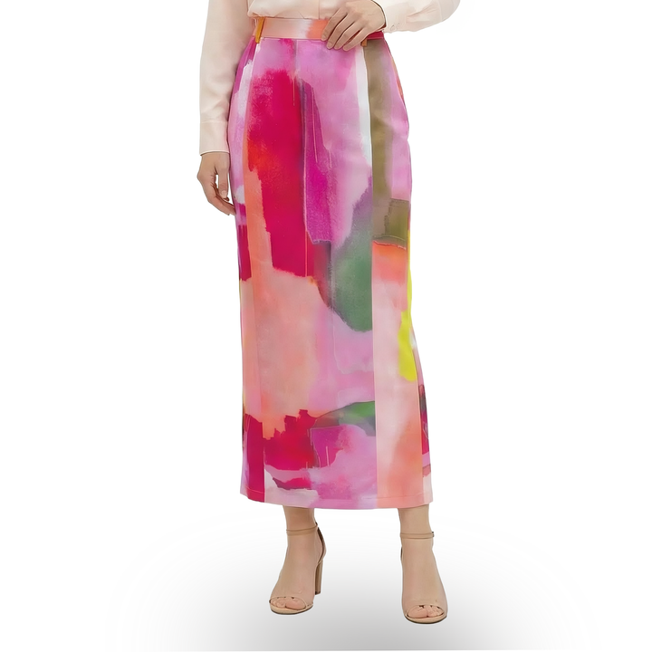 Bonita AP Pink pencil long skirt - 2MADISONAVENUE.COM