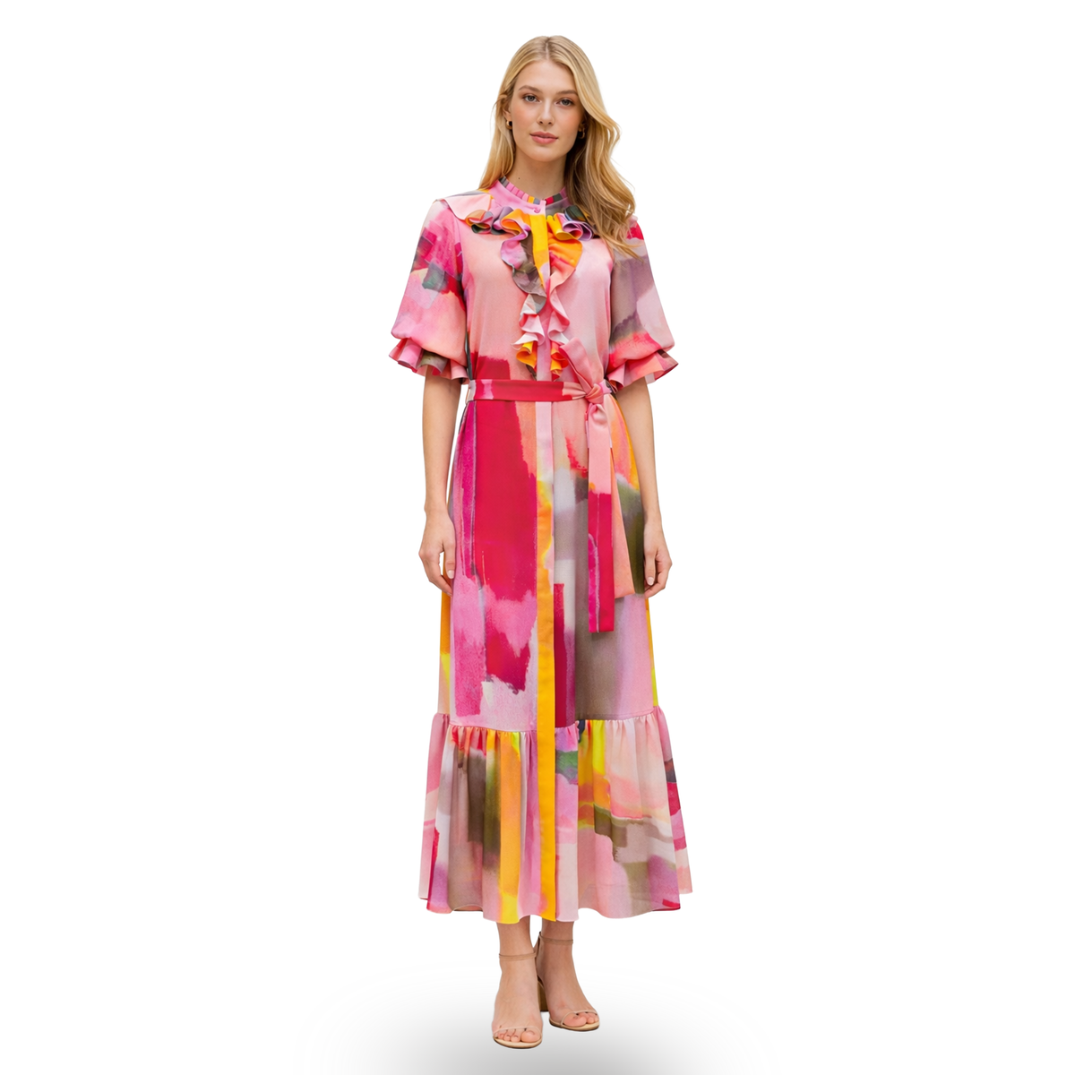 Bonita AP Pink romansa long dress - 2MADISONAVENUE.COM