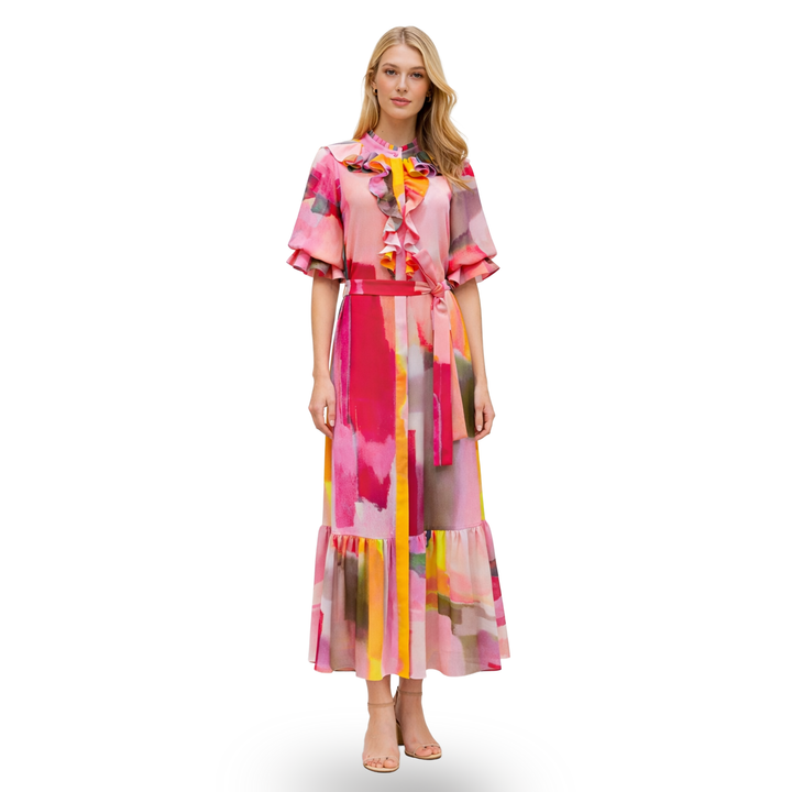 Bonita AP Pink romansa long dress - 2MADISONAVENUE.COM