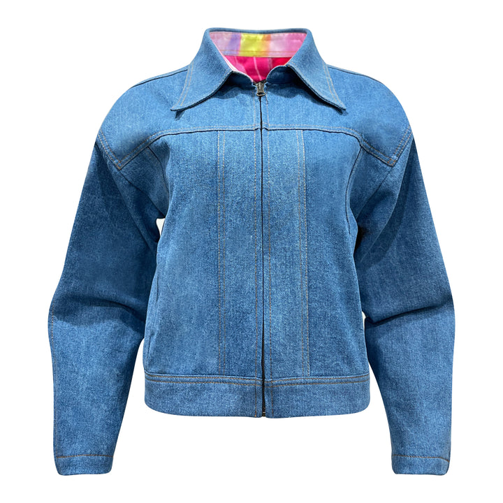 Signature Denim barrel jacket - 2MADISONAVENUE.COM