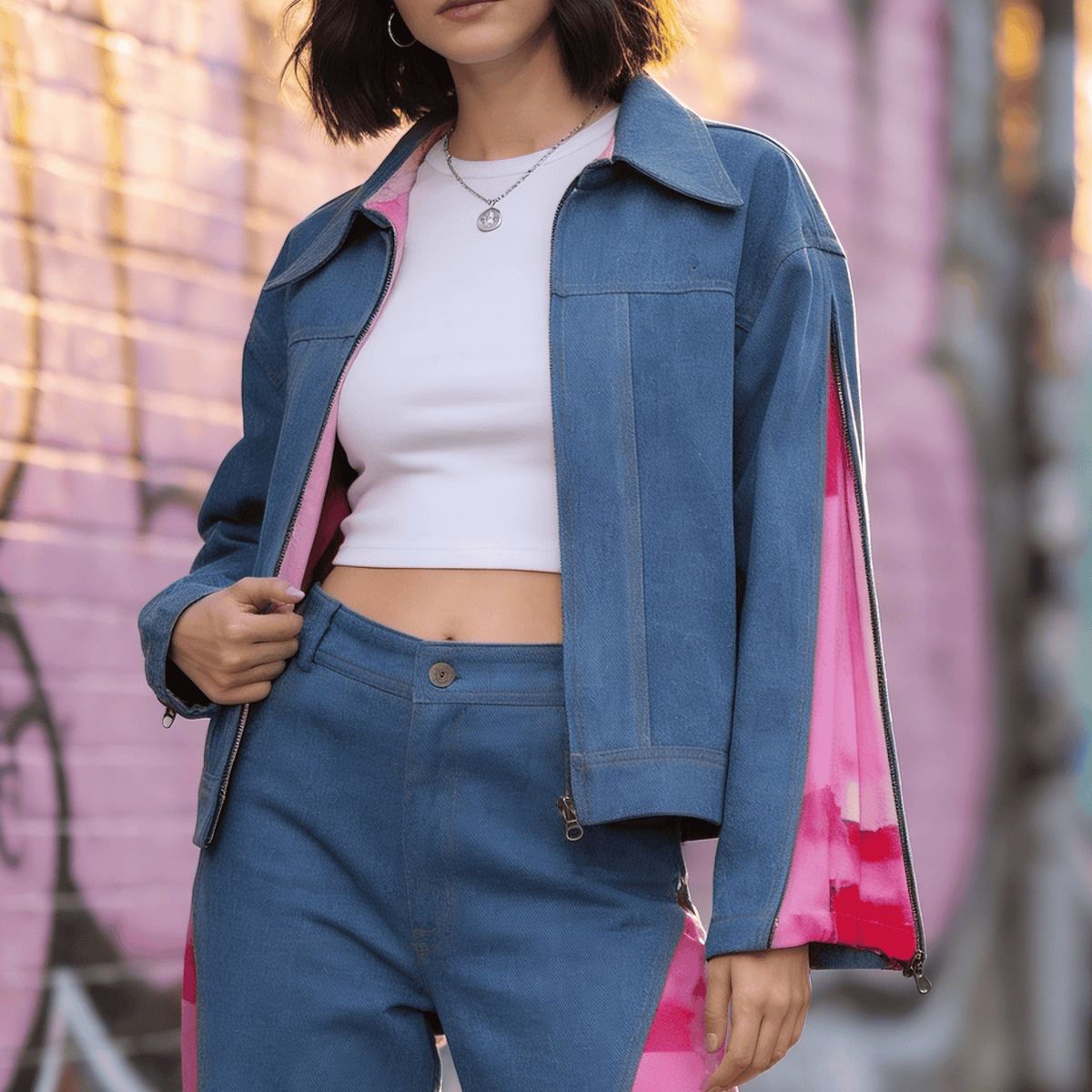 Signature Denim barrel jacket - 2MADISONAVENUE.COM