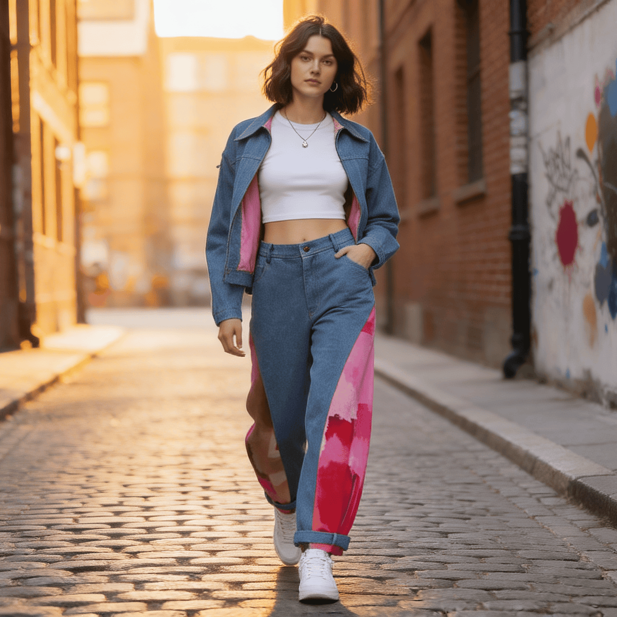 Signature Denim barrel jacket - 2MADISONAVENUE.COM