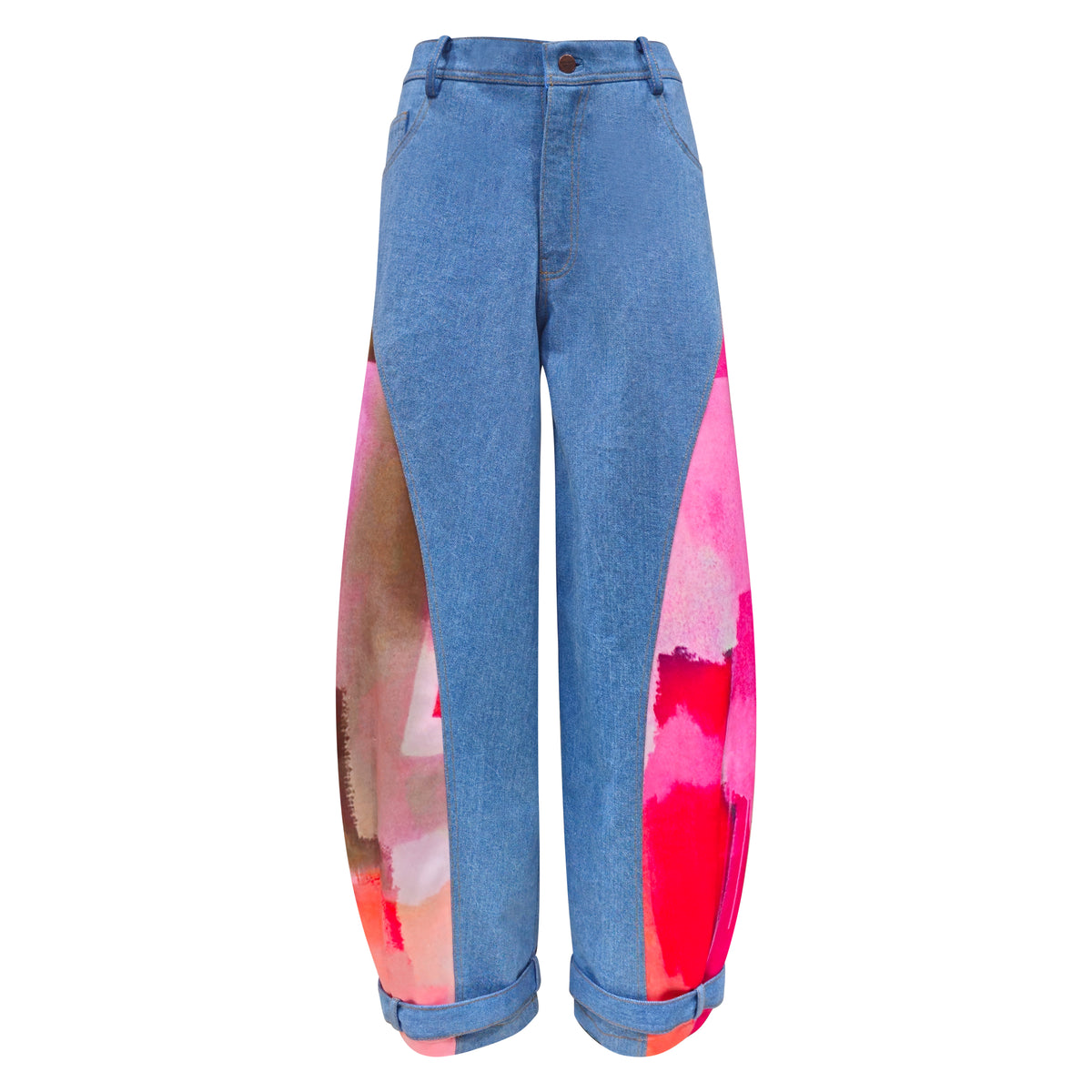 Signature Denim barrel pants - 2MADISONAVENUE.COM