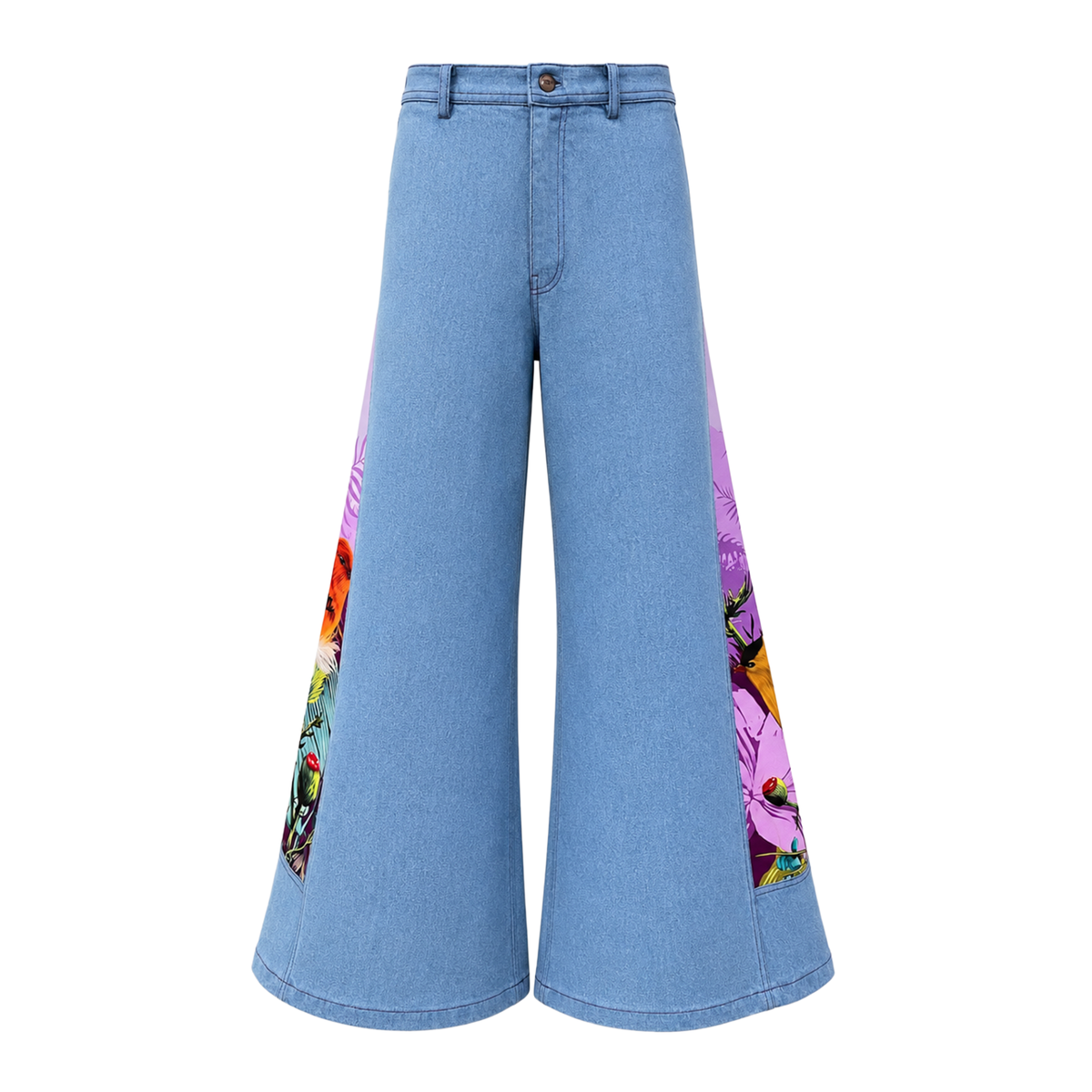 CP Purple cullote denim - 2MADISONAVENUE.COM