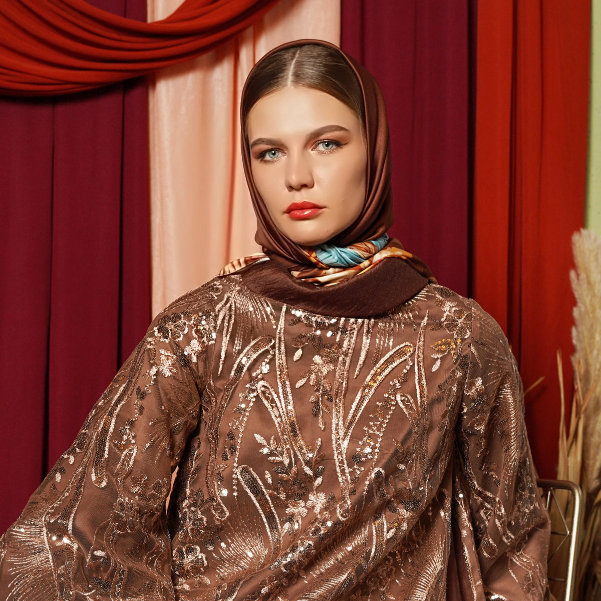 Central Park Brown Hijab Scarf #2 (7040141983767)