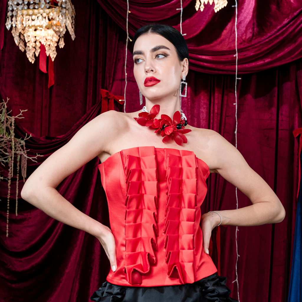Central Celebration Destiny Red Bustier Top