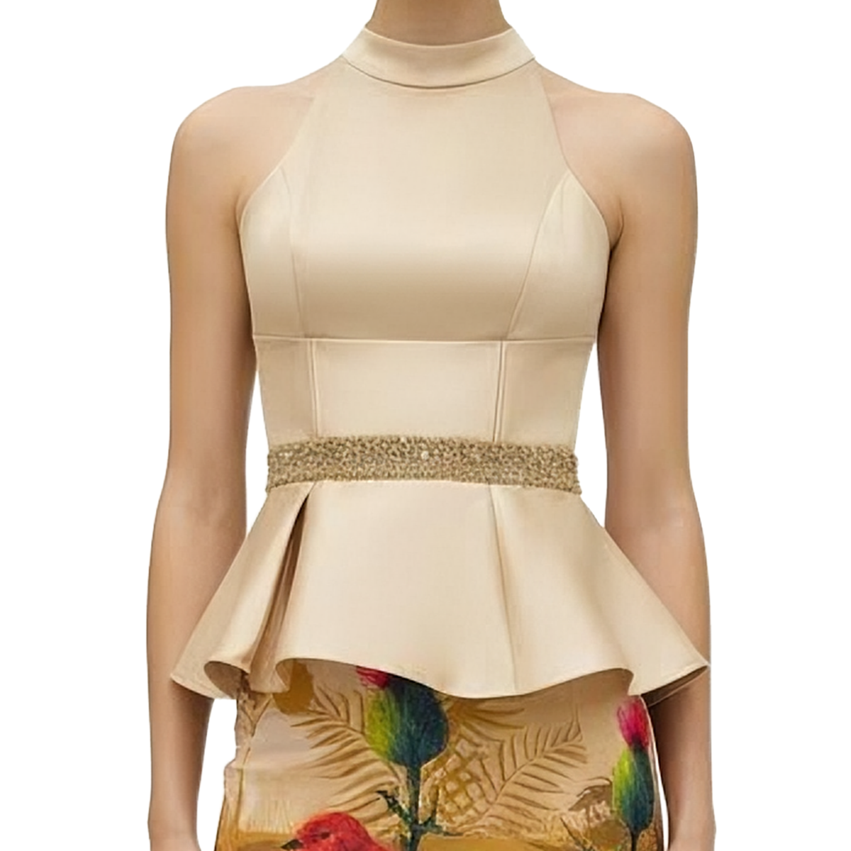 Central Gold halter top - 2MADISONAVENUE.COM