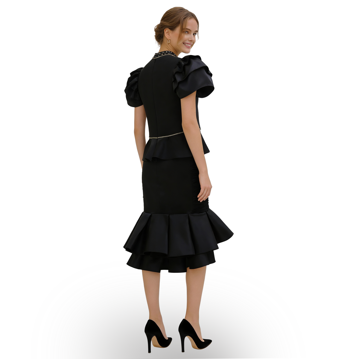 Central Park Black Twin set top with sequin - 2MADISONAVENUE.COM