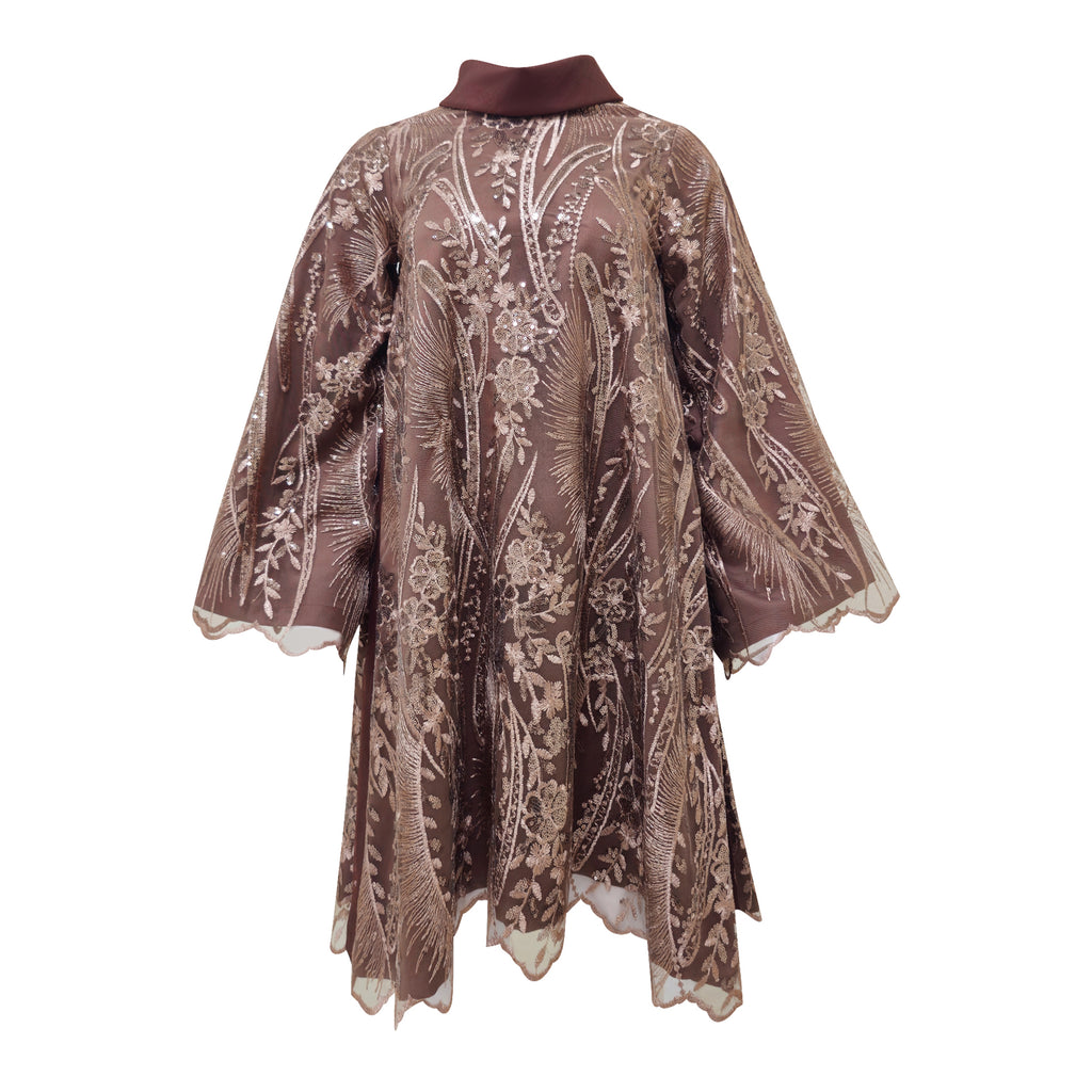 Central Park Brown victoria medium lace dress