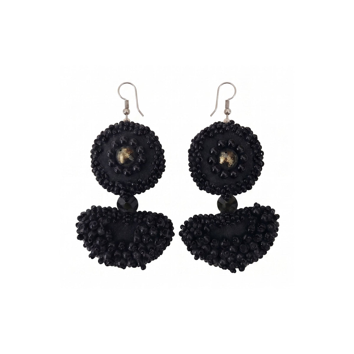 Central Park Elegance Dangling Black Earring