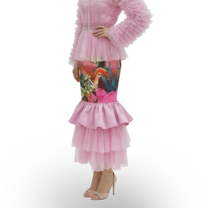 Central Park Pink Carrie long skirt - 2MADISONAVENUE.COM