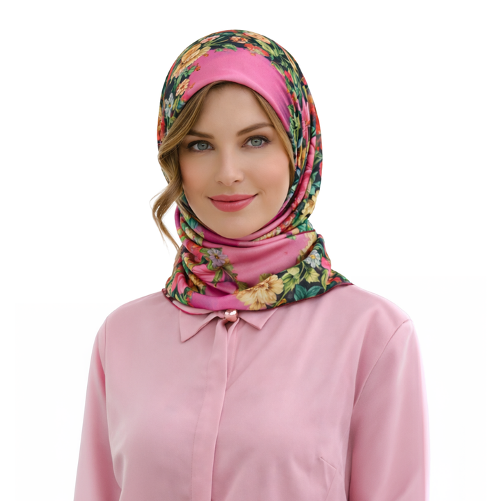 Central Park Pink Hijab Scarf - 2MADISONAVENUE.COM